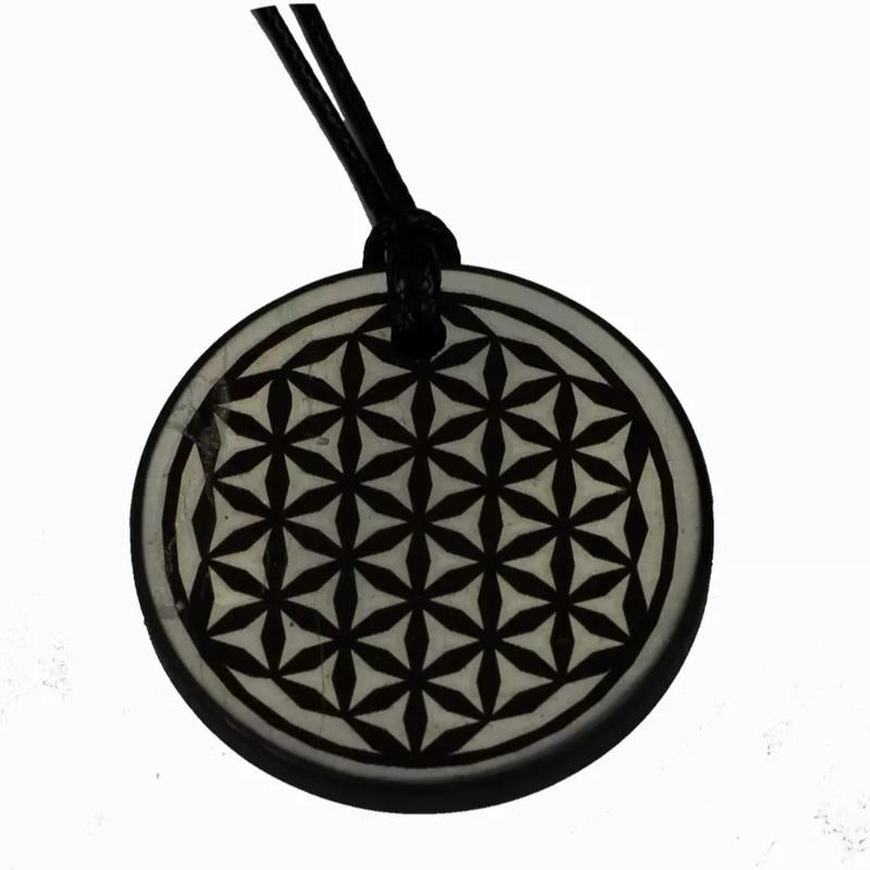 Flower of Life Engraved Pendant