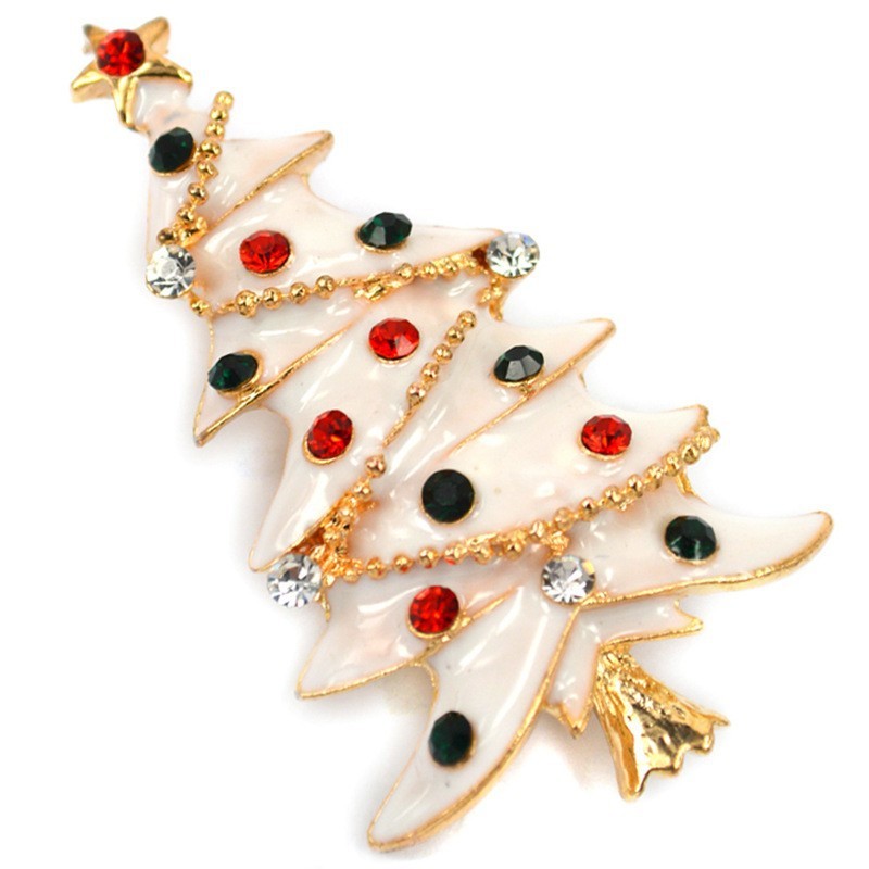 Christmas Tree Brooch Pin - Festive Jewelry for Women & Girls