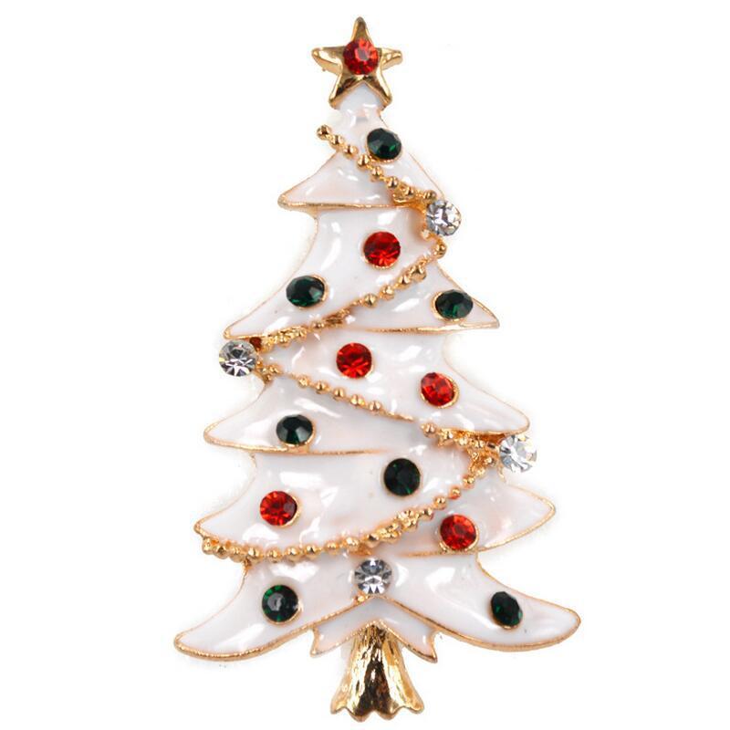 Christmas Tree Brooch Pin - Festive Jewelry for Women & Girls