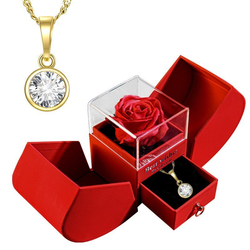 Eternal Rose Apple Necklace Gift Box