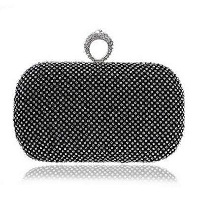 Diamond-Studded Evening Clutch with Chain