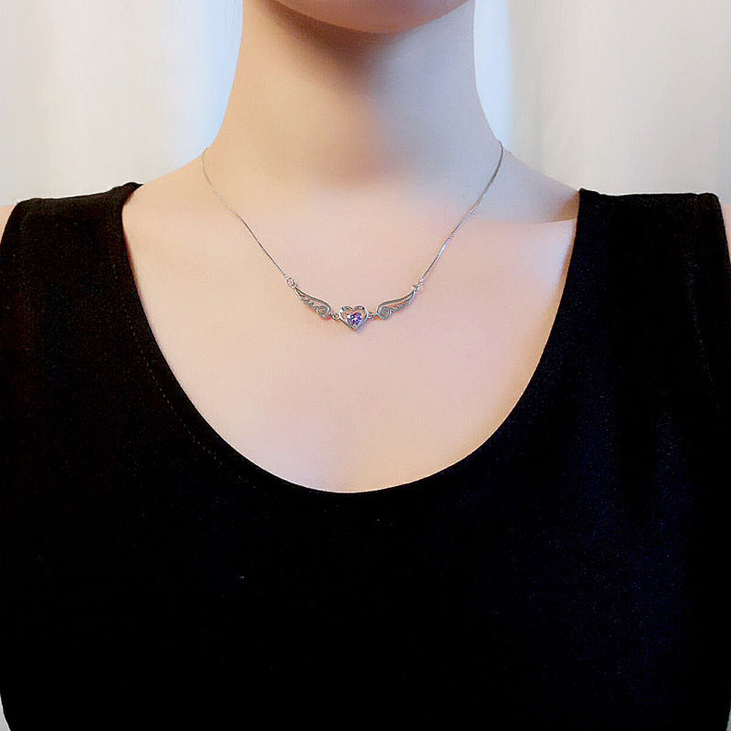 Silver Angel Wings Necklace