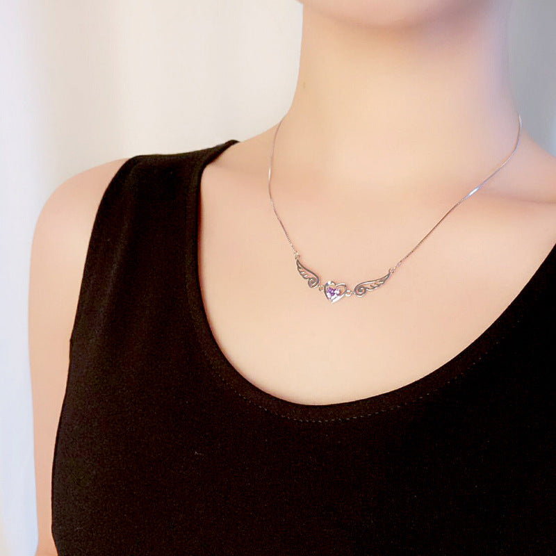 Silver Angel Wings Necklace