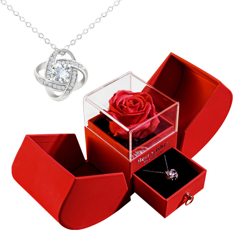 Eternal Rose Apple Necklace Gift Box