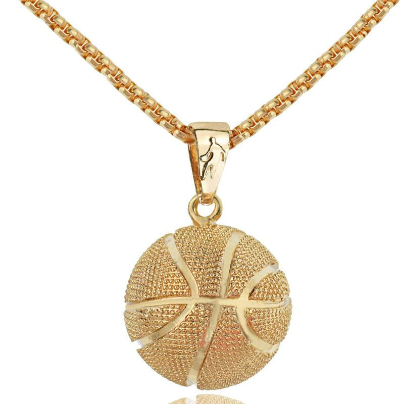 Basketball Stainless Steel 3D Pendant