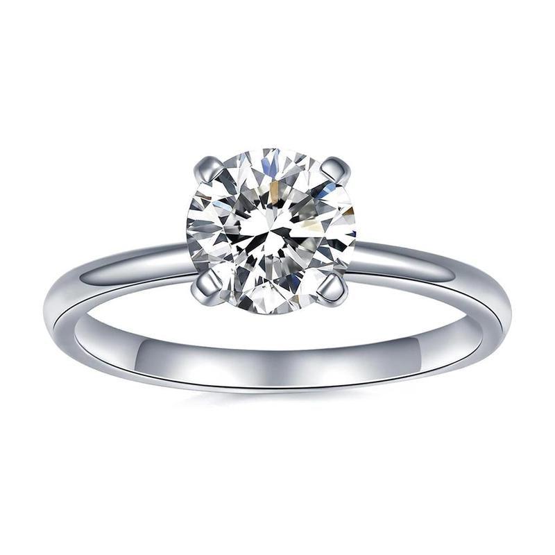 Solitaire Moissanite Engagement Ring