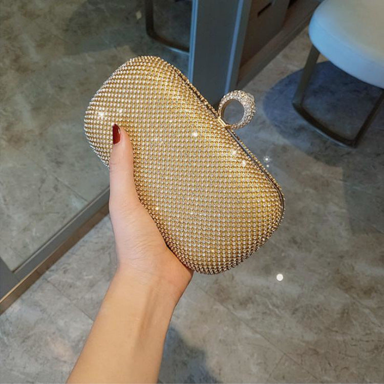 Diamond-Studded Evening Clutch with Chain