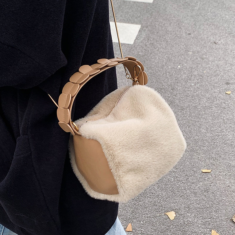 Small Furry Crossbody Handbag