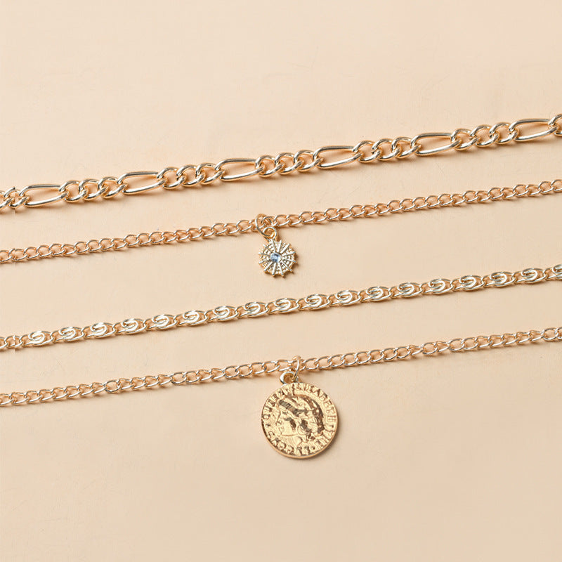 Chunky Gold & Silver Coin Necklaces