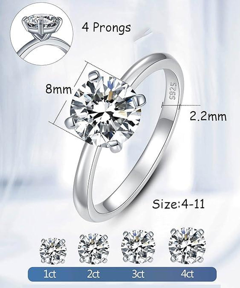 Solitaire Moissanite Engagement Ring