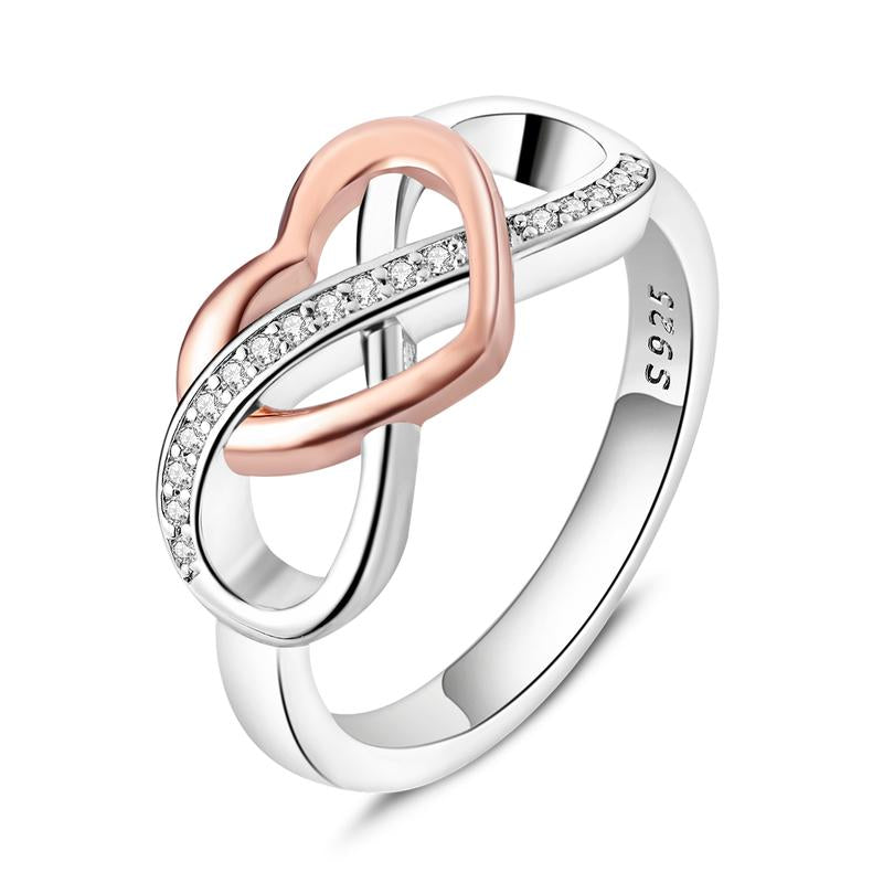 MULA Eternal Love Ring Heart Shaped Infinity Ring