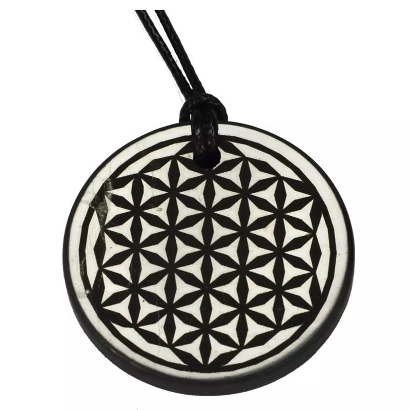 Flower of Life Engraved Pendant