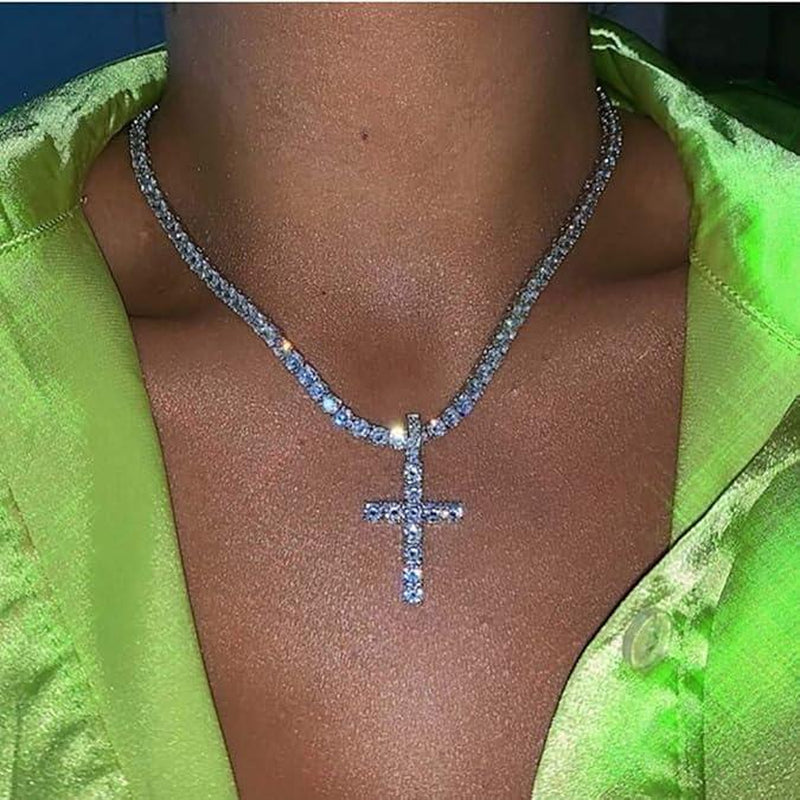 Iced Cubic Zirconia Pendant Chain