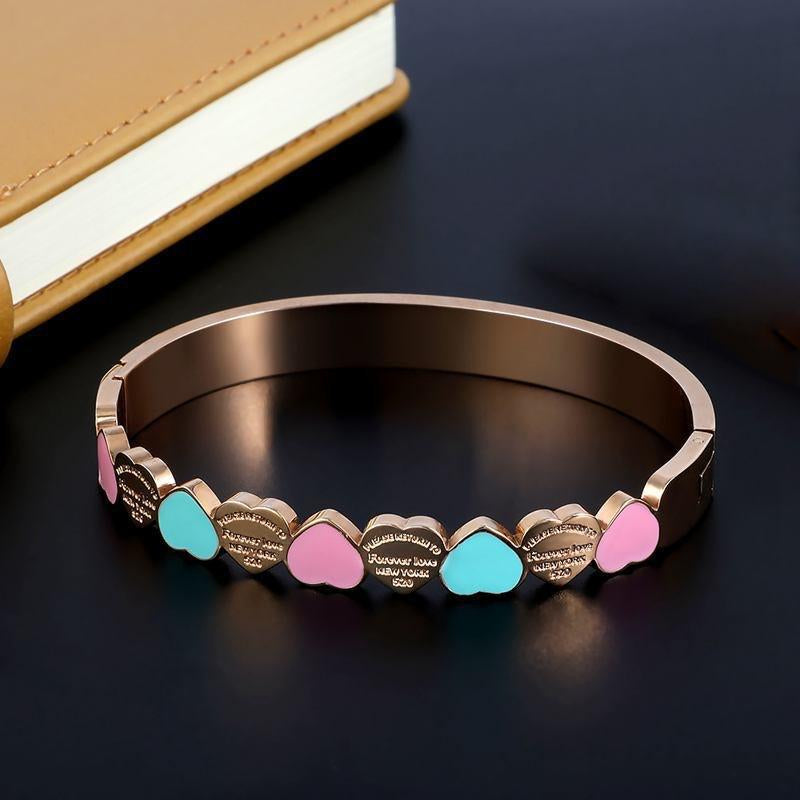 【Preferred Gift】2024 New Titanium Steel Bracelet New Love Non-Fading Bracelet Best Friend Jewelry Gift