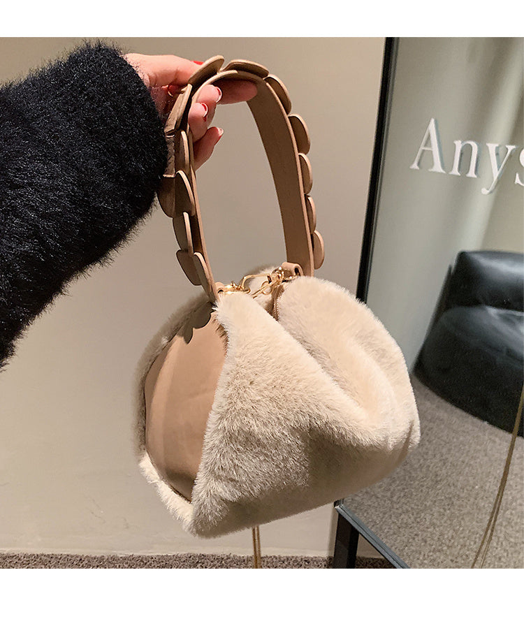 Small Furry Crossbody Handbag