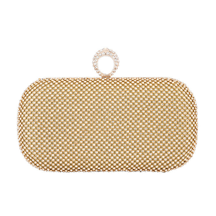 Diamond-Studded Evening Clutch with Chain