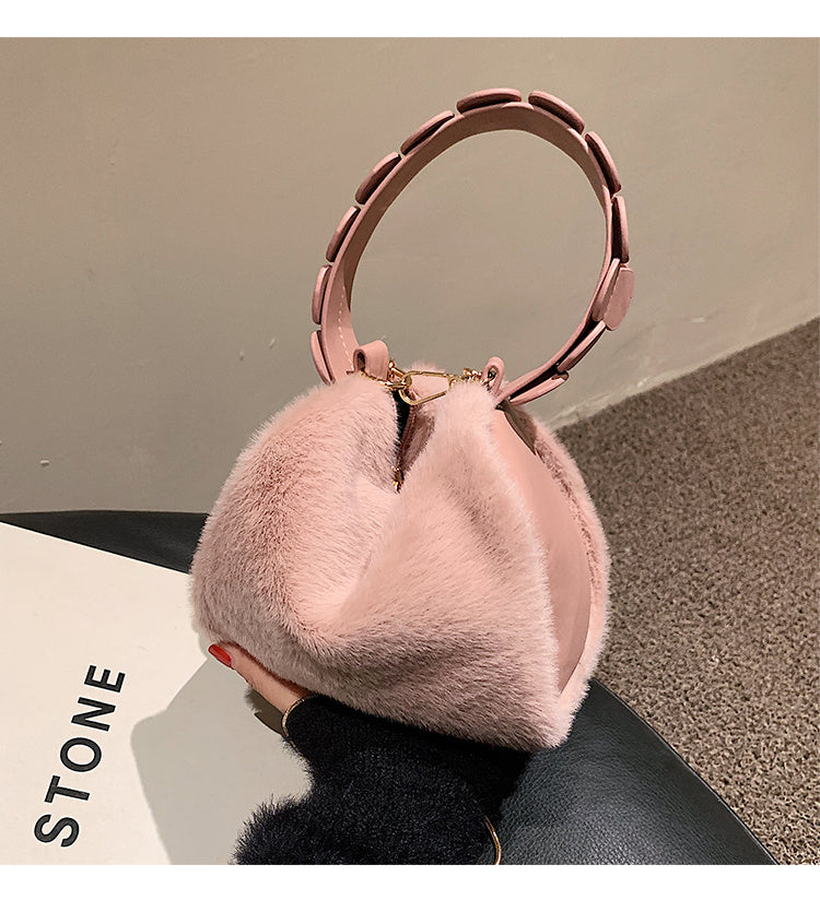 Small Furry Crossbody Handbag