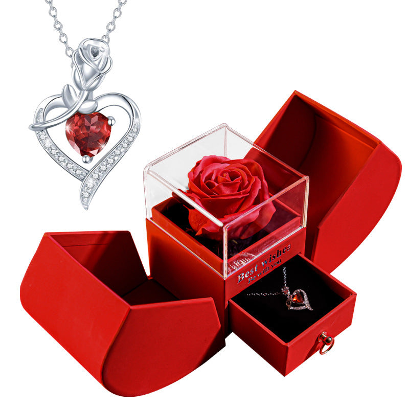 Eternal Rose Apple Necklace Gift Box