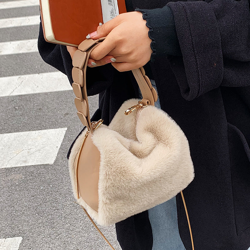 Small Furry Crossbody Handbag