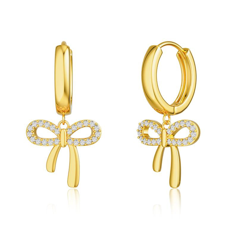 Stylish Bow Earrings Set Hoop