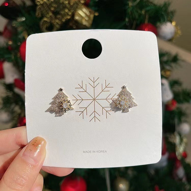 Rotatable Christmas Tree Earrings