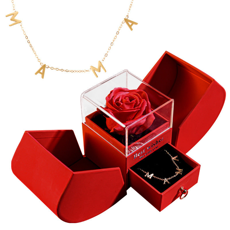 Eternal Rose Apple Necklace Gift Box