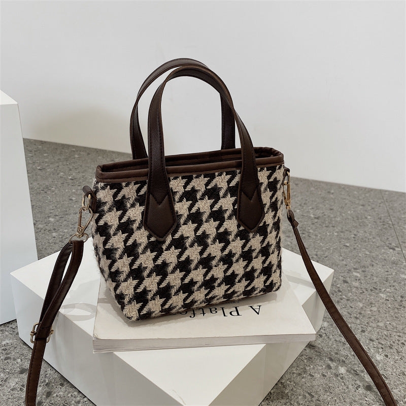 Houndstooth Shoulder Bag