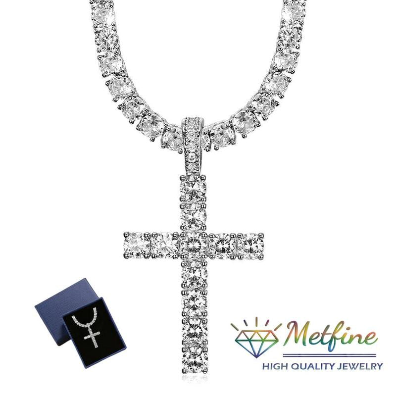 Iced Cubic Zirconia Pendant Chain