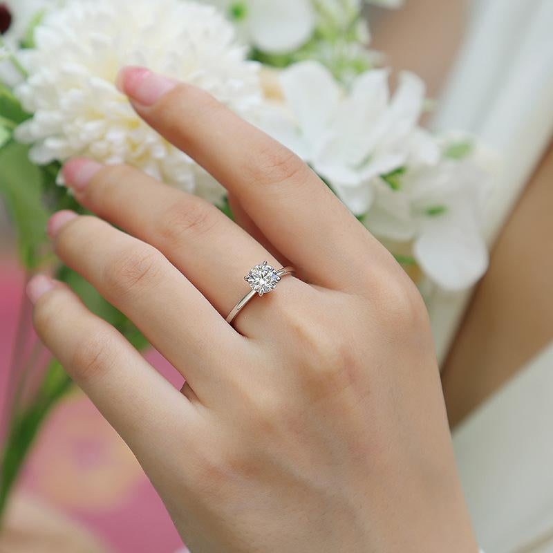 Solitaire Moissanite Engagement Ring