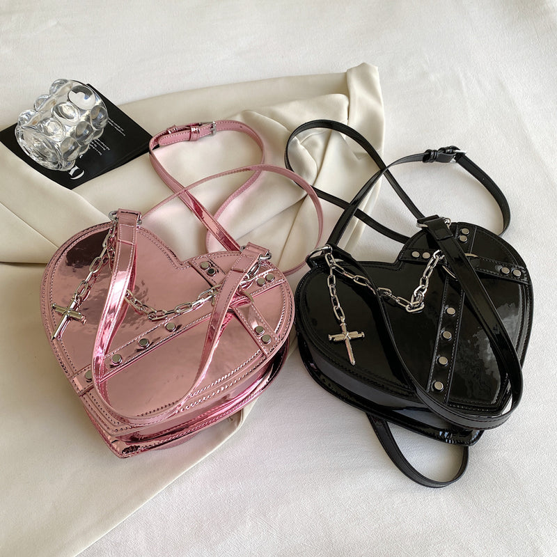 Heart-Shaped Shoulder Bag