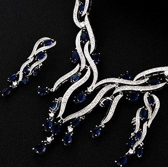 New Crystal Zircon Jewelry Set -