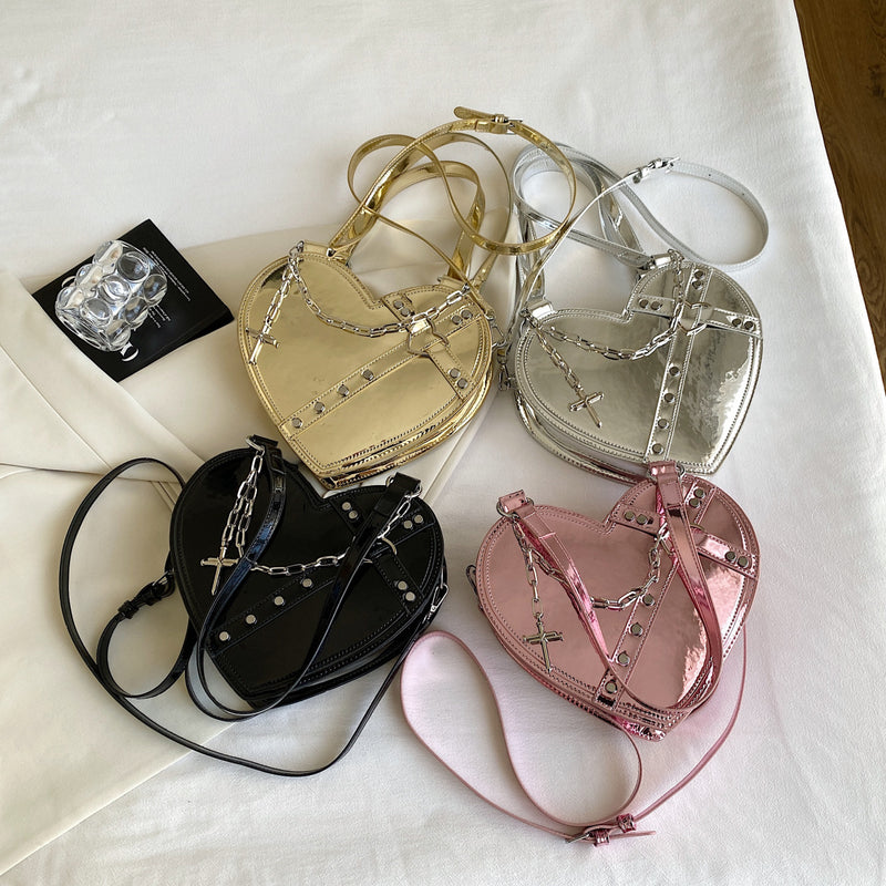 Heart-Shaped Shoulder Bag