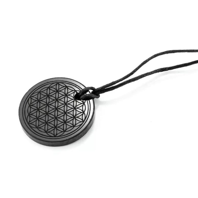 Flower of Life Engraved Pendant