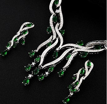 New Crystal Zircon Jewelry Set -