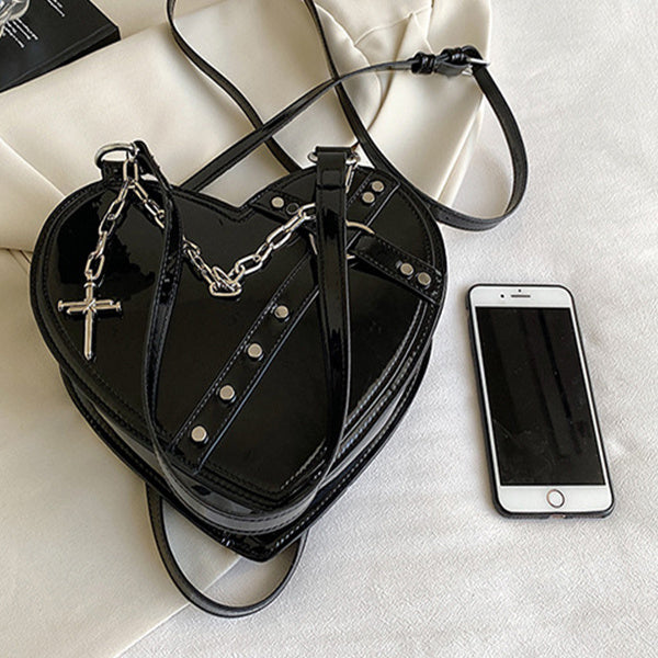 Heart-Shaped Shoulder Bag